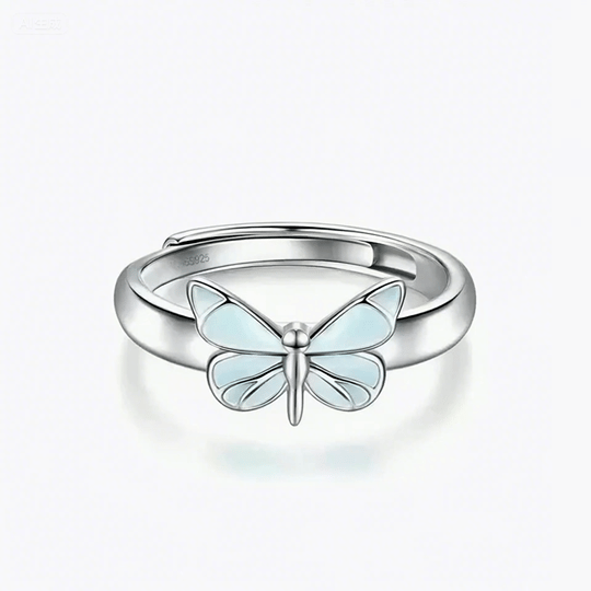 Midnight Butterfly Glow Ring