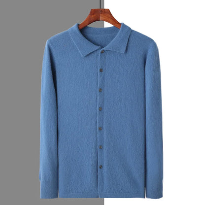 100% Cashmere Polo Button Sweater – ASCENDARY®
