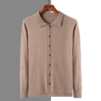 100% Cashmere Polo Button Sweater – ASCENDARY®