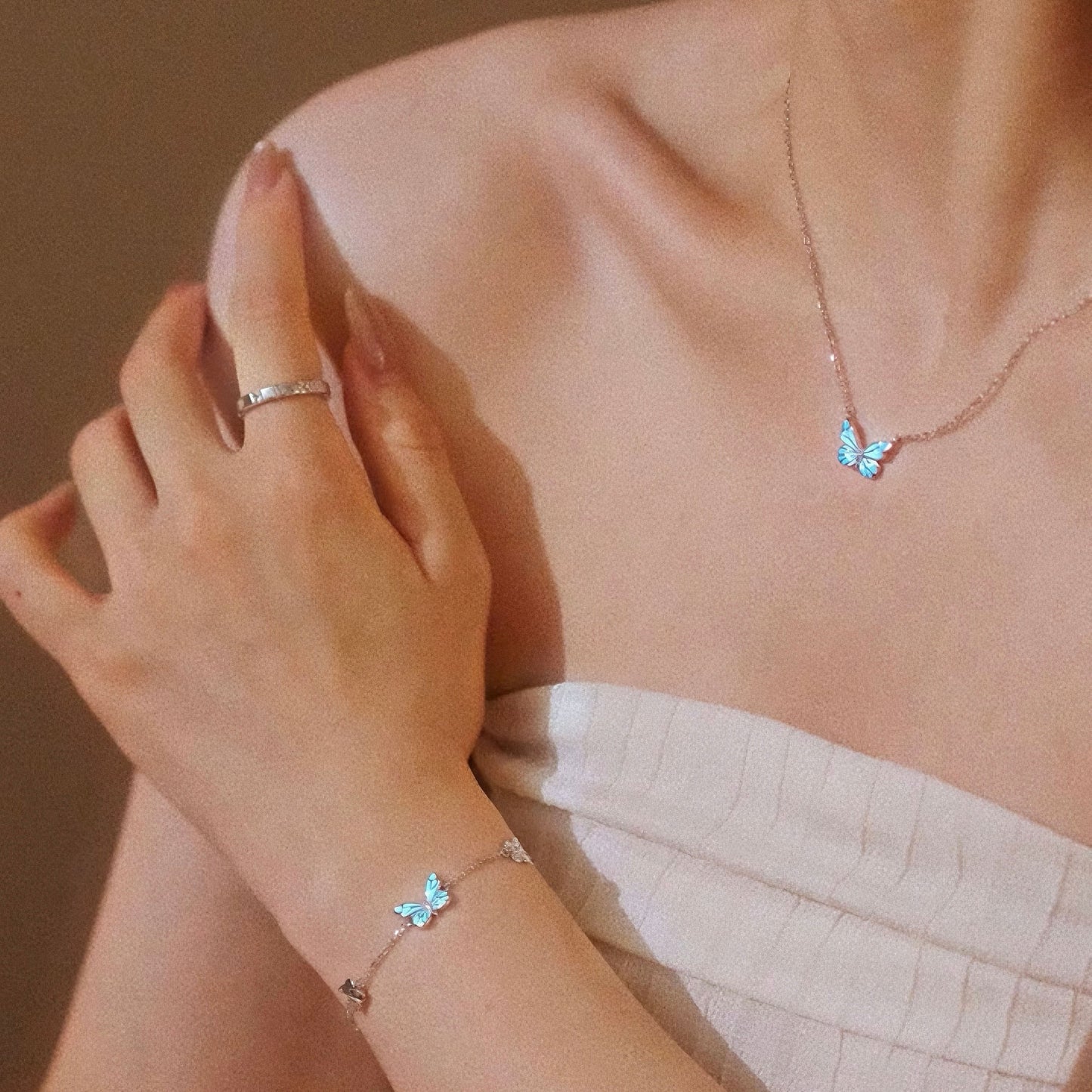 Dreamlight Butterfly Earrings Necklace