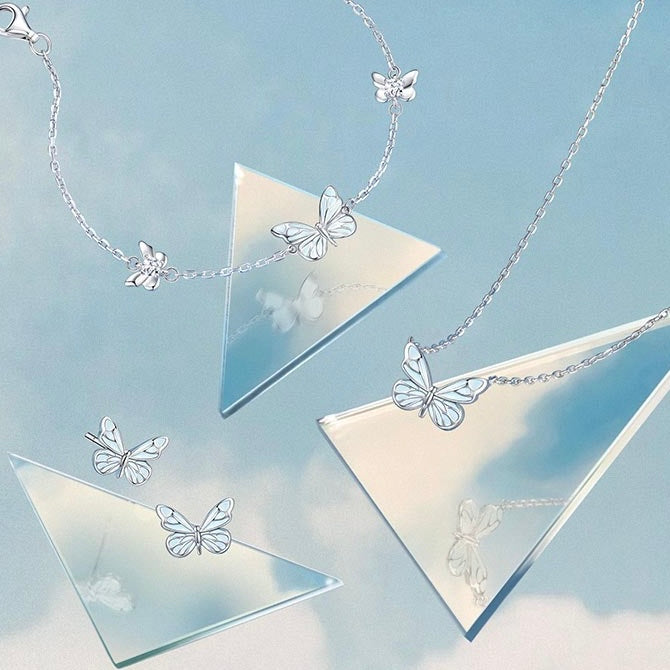 Dreamlight Butterfly Earrings Necklace