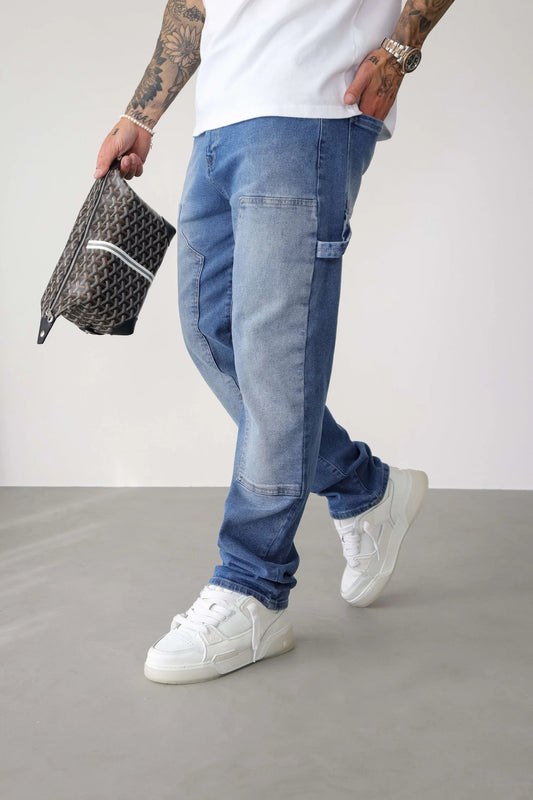 JEANS DE CHARPENTIER - BLEU CLAIR LAVÉ