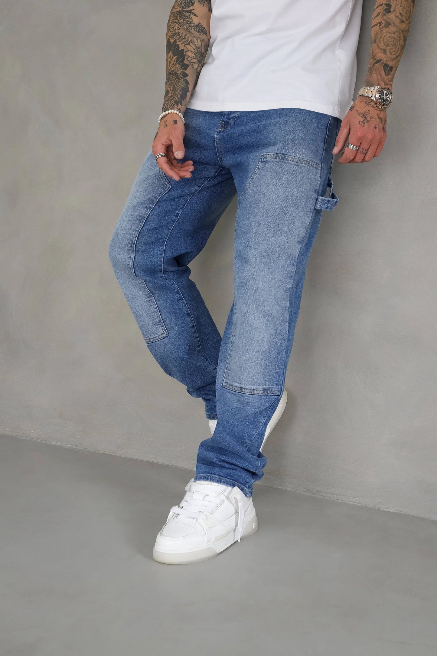 JEANS DE CHARPENTIER - BLEU CLAIR LAVÉ