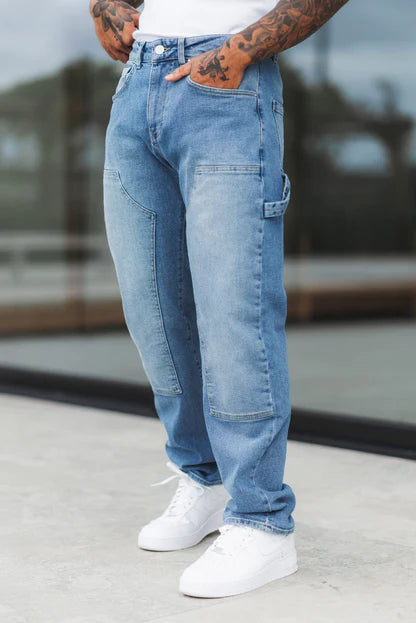 JEANS DE CHARPENTIER - BLEU CLAIR LAVÉ