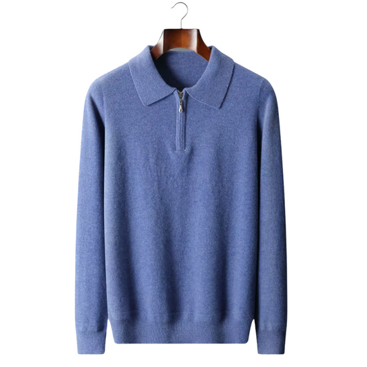Wool Half Zip Polo – Hypoallergenic | Skin-Gentle Wool | ASCENDARY®