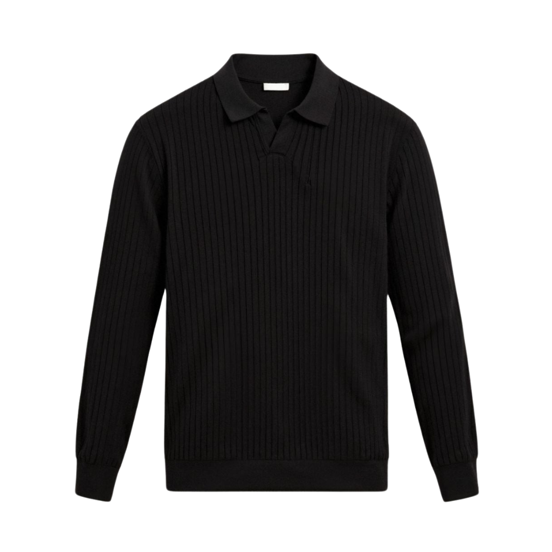 Striped Long Sleeve Polo – Skin-Soft | Timeless Style | ASCENDARY®