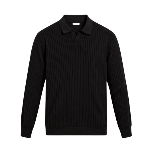 Striped Long Sleeve Polo – Skin-Soft | Timeless Style | ASCENDARY®