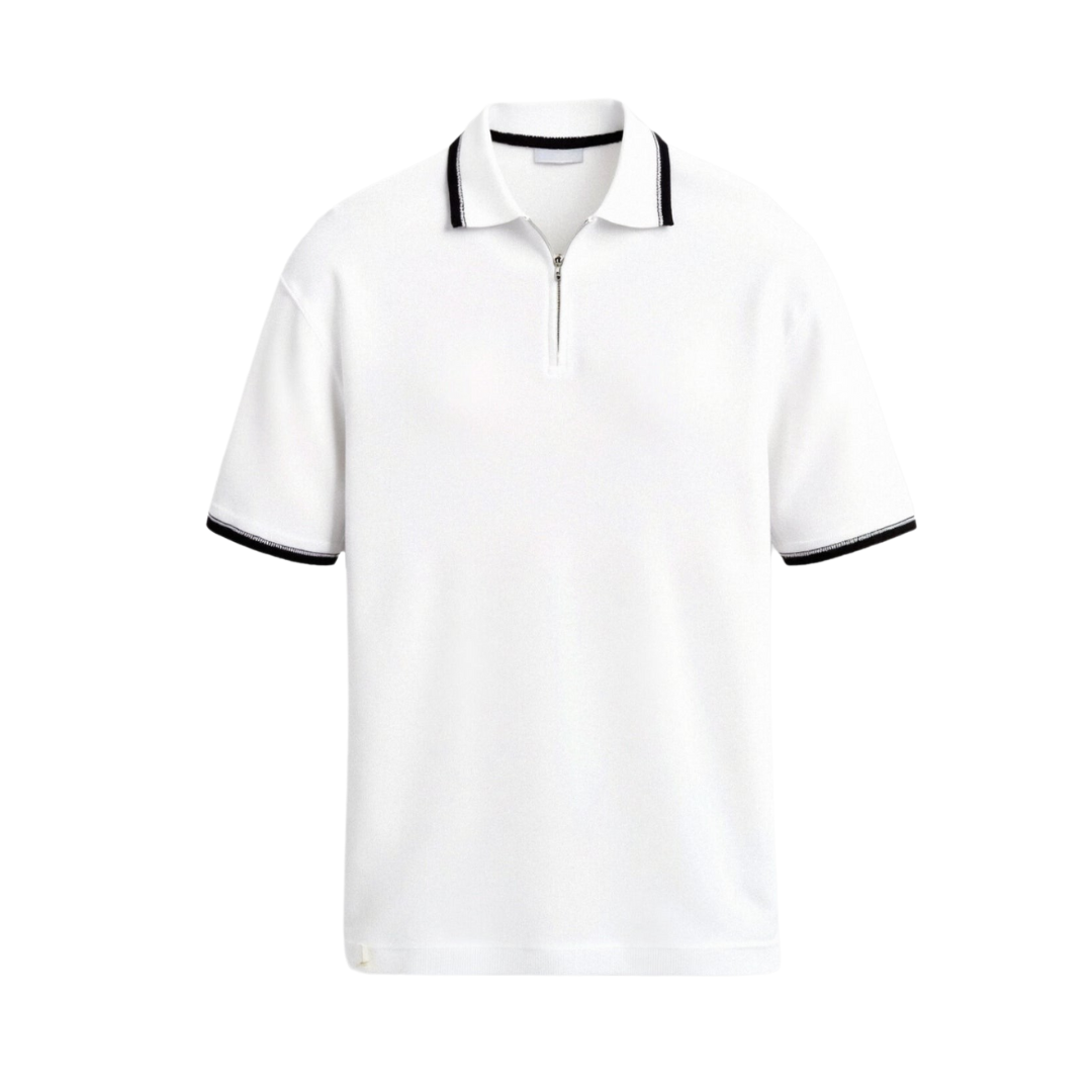 Knitted Quarter Zip Golf Polo – Skin-Soft | Premium Knit | ASCENDARY®