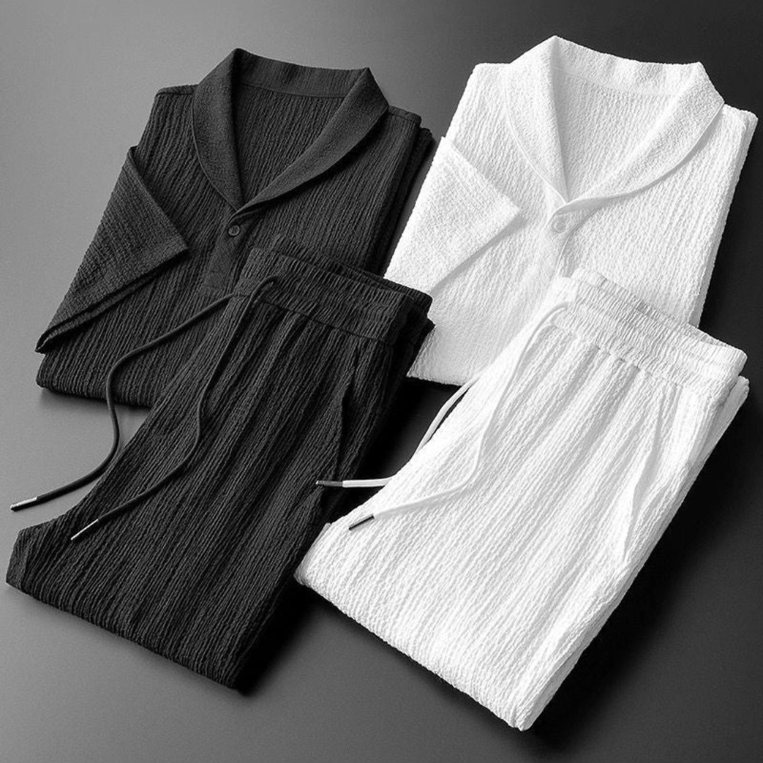 Cotton Polo & Pantalon Set – Skin-Soft | Breathable | ASCENDARY®