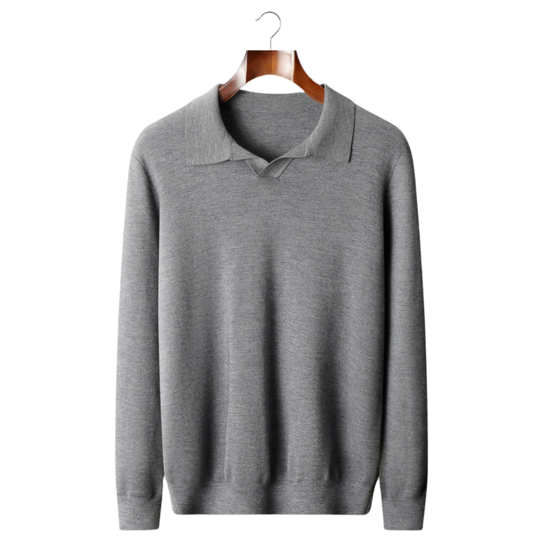 100% Cashmere Buttonless Sweater Polo – ASCENDARY®