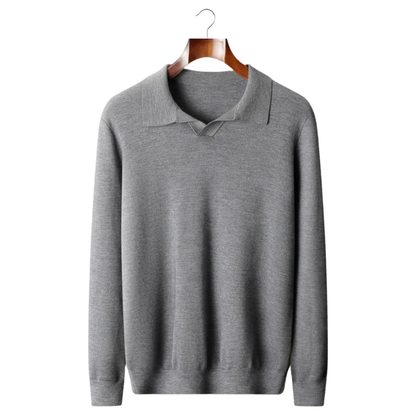 100% Cashmere Buttonless Sweater Polo – ASCENDARY®