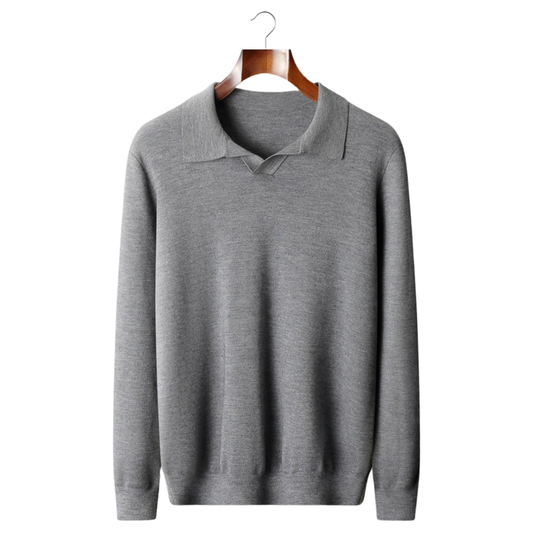 100% Cashmere Buttonless Sweater Polo – ASCENDARY®