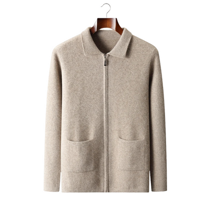 100% Cashmere Zipper Cardigan – Ultra-Soft | Sensitive Skin | ASCENDARY®