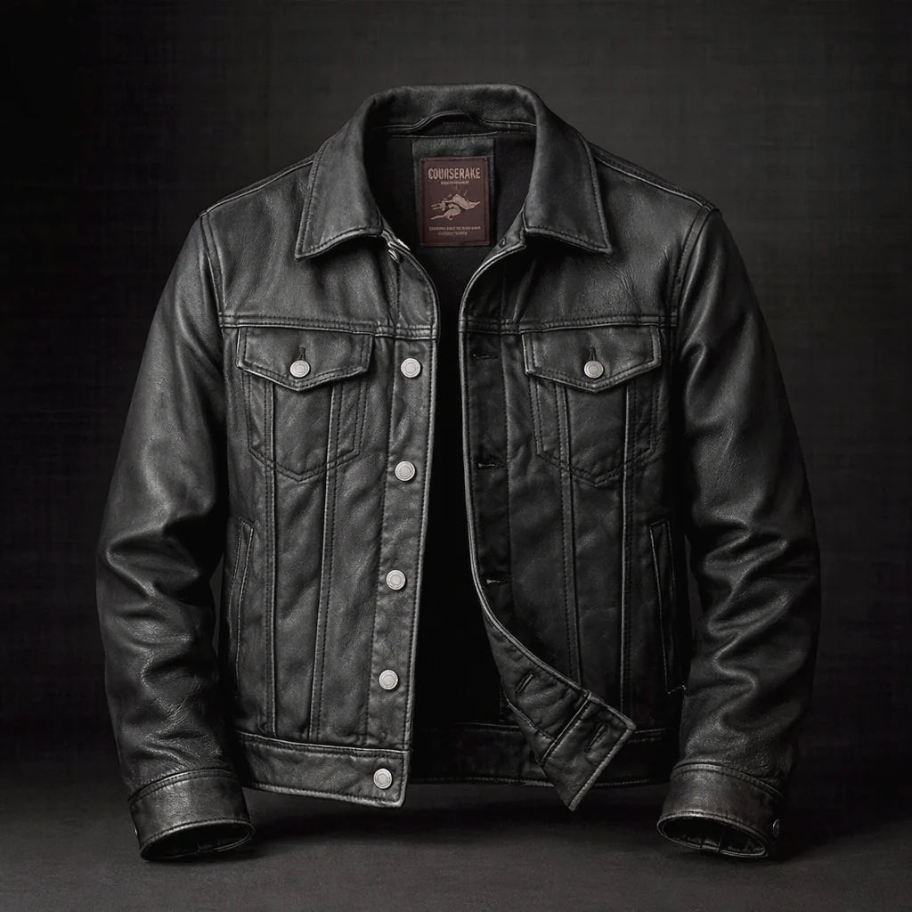 Black Falcon Leather Jacket
