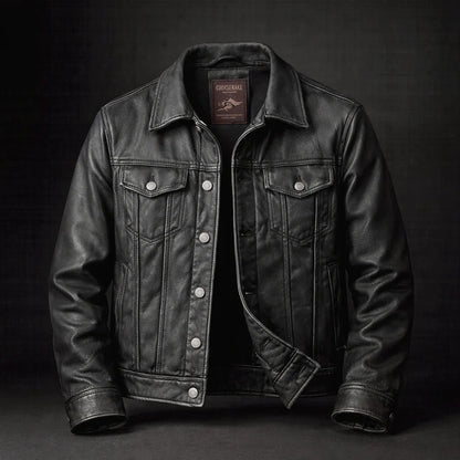 Black Falcon Leather Jacket