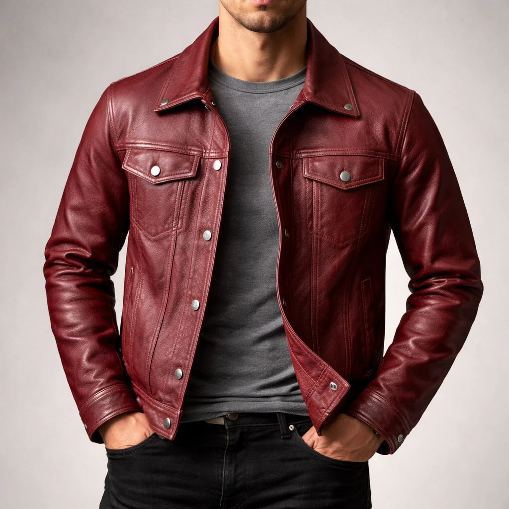 Black Falcon Leather Jacket