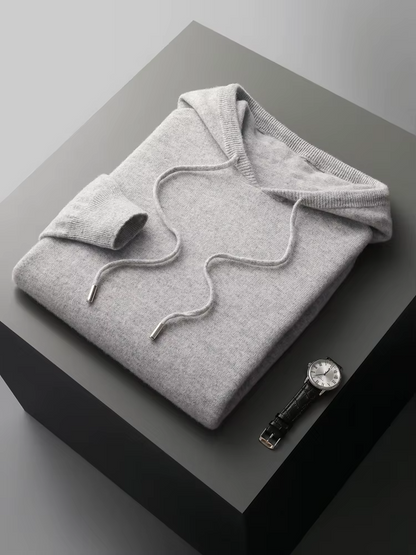Men's Extra-Fine Merino Wool Leisure Hoodie – Relaxed Fit – ASCENDARY®