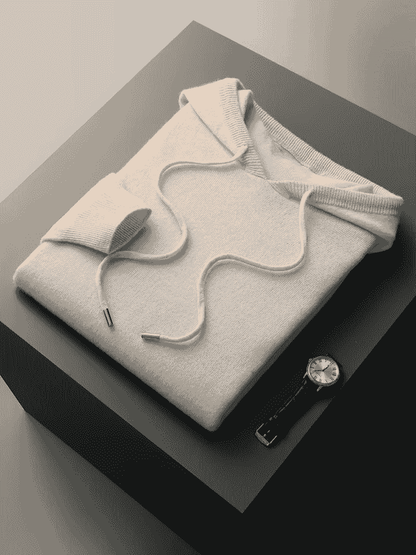 Men's Extra-Fine Merino Wool Leisure Hoodie – Relaxed Fit – ASCENDARY®