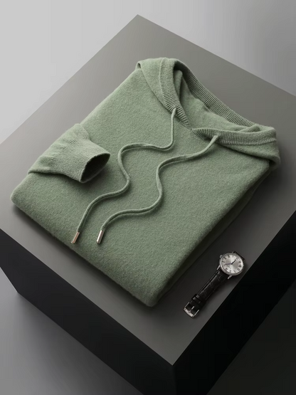 Men's Extra-Fine Merino Wool Leisure Hoodie – Relaxed Fit – ASCENDARY®