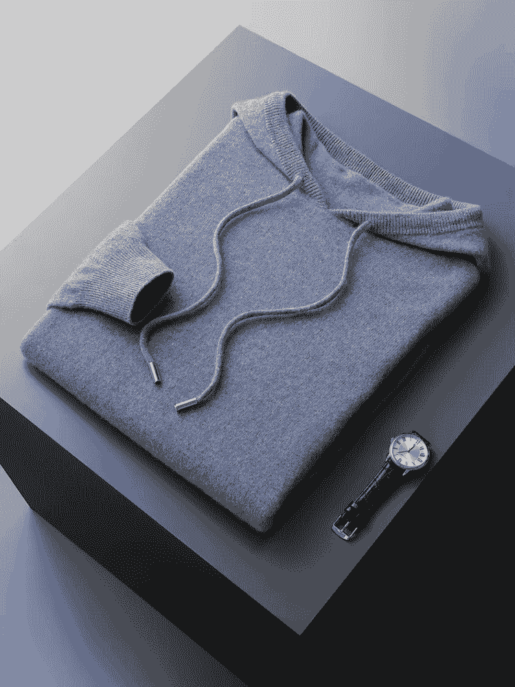 Men's Extra-Fine Merino Wool Leisure Hoodie – Relaxed Fit – ASCENDARY®