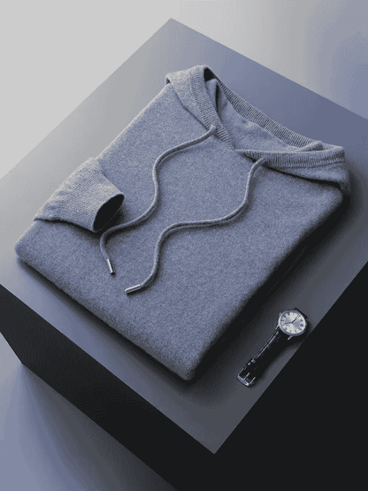 Men's Extra-Fine Merino Wool Leisure Hoodie – Relaxed Fit – ASCENDARY®