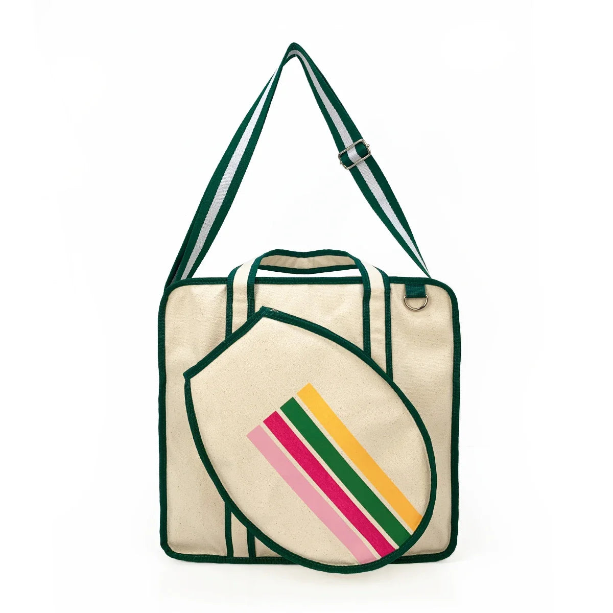 Interior of Arden Pickleball Bag displaying spacious main compartment with multiple pockets for organized gear storage.