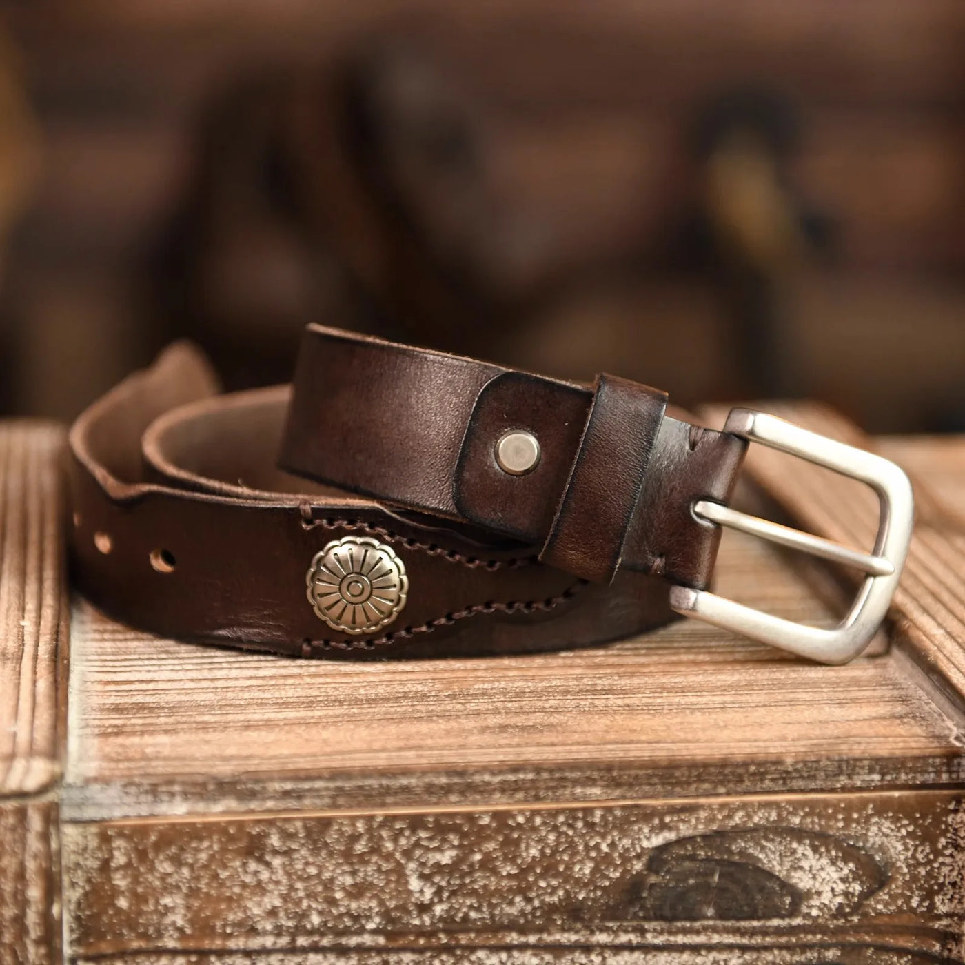 Handcrafted Leather Western Belt