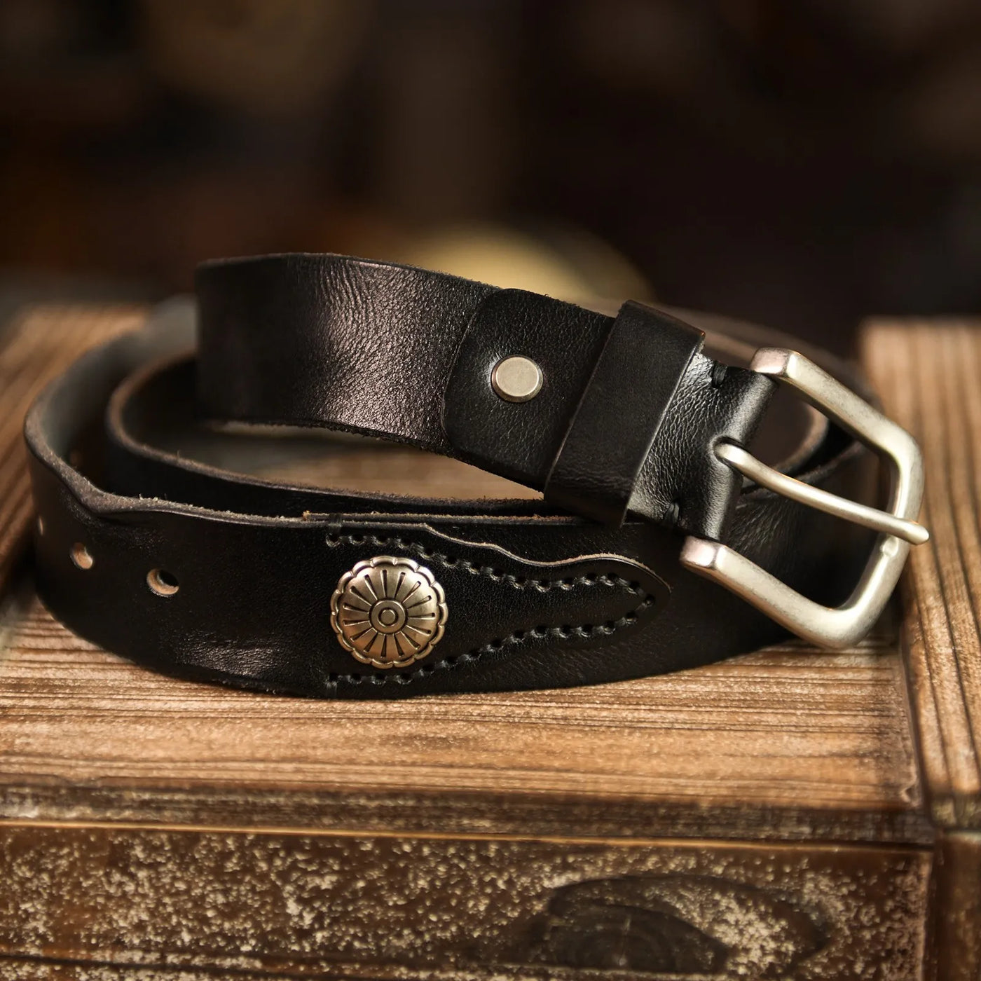 Handcrafted Leather Western Belt