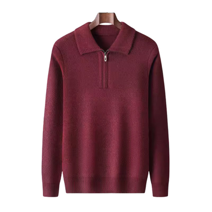 100% Cashmere Quarter Zip Sweater – Hypoallergenic | Skin-Soft | ASCENDARY®