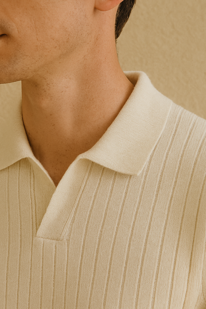 Striped Long Sleeve Polo – Skin-Soft | Timeless Style | ASCENDARY®