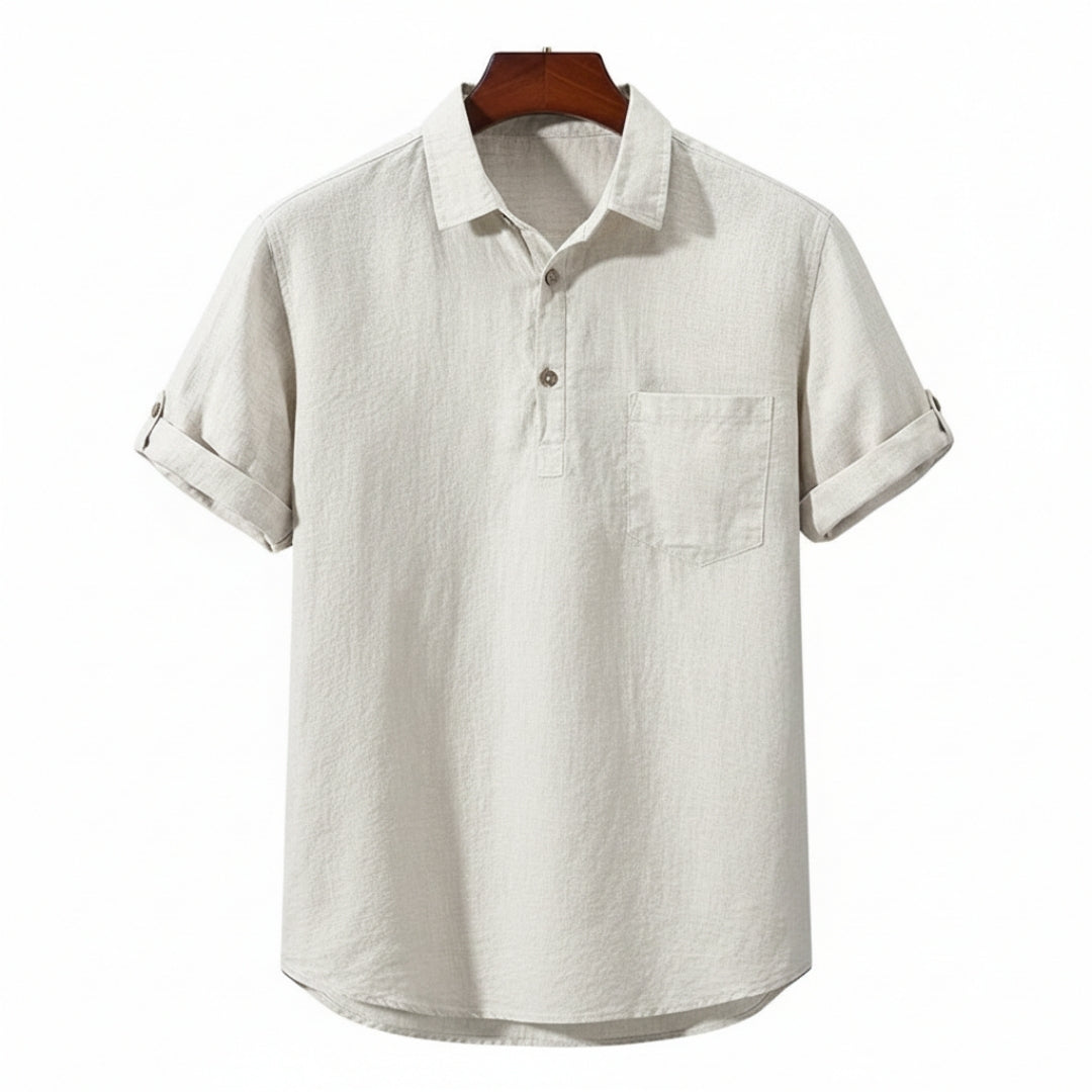 Fez Linen Polo – Hypoallergenic | Breathable Natural Linen | ASCENDARY®