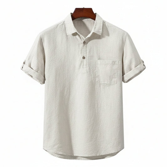 Fez Linen Polo – Hypoallergenic | Breathable Natural Linen | ASCENDARY®