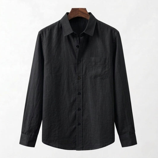 Cannes Linen Shirt – Long Sleeve | Hypoallergenic | Skin-Soft Linen | ASCENDARY®