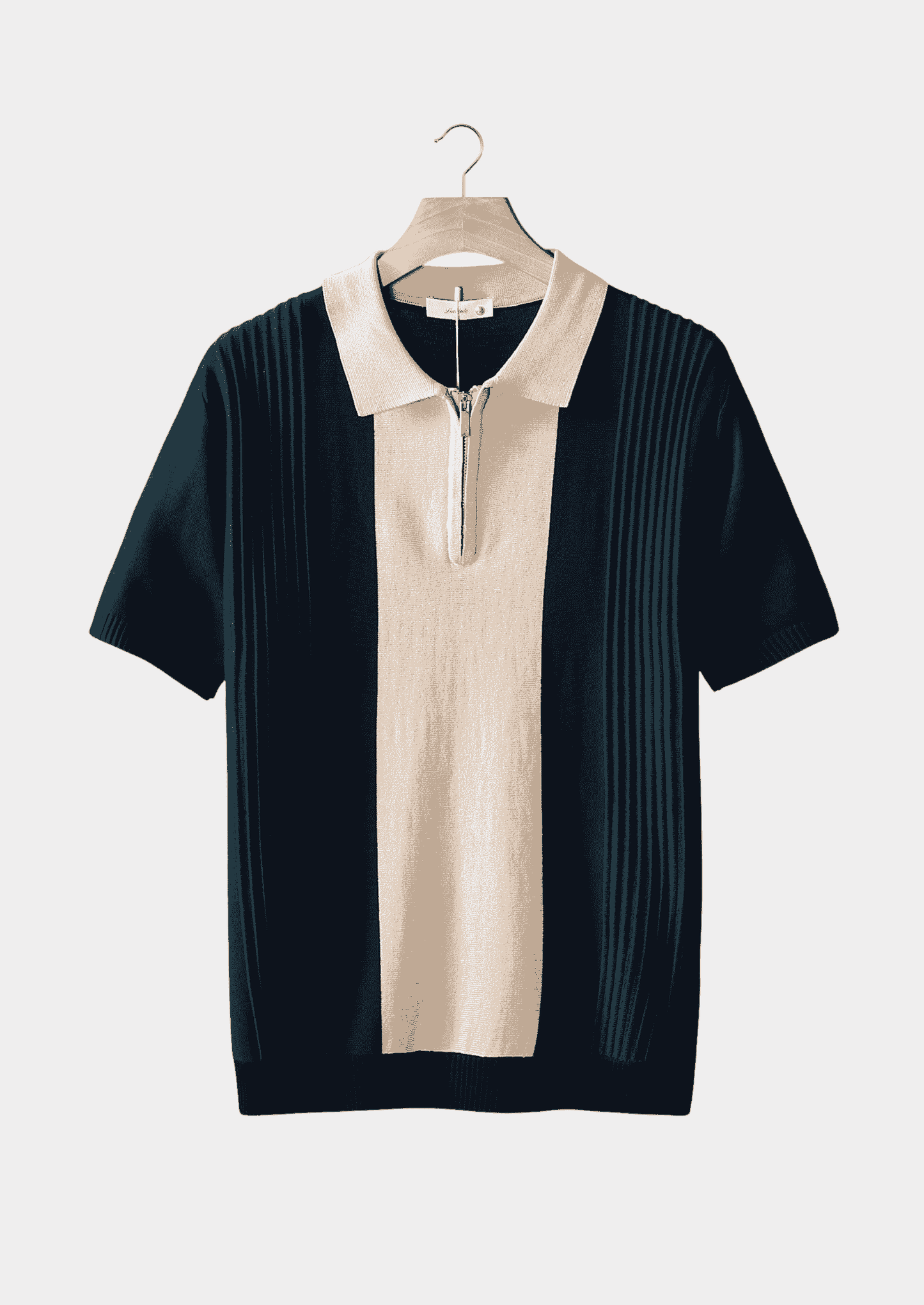 NAVY RESORT ZIPPER POLO