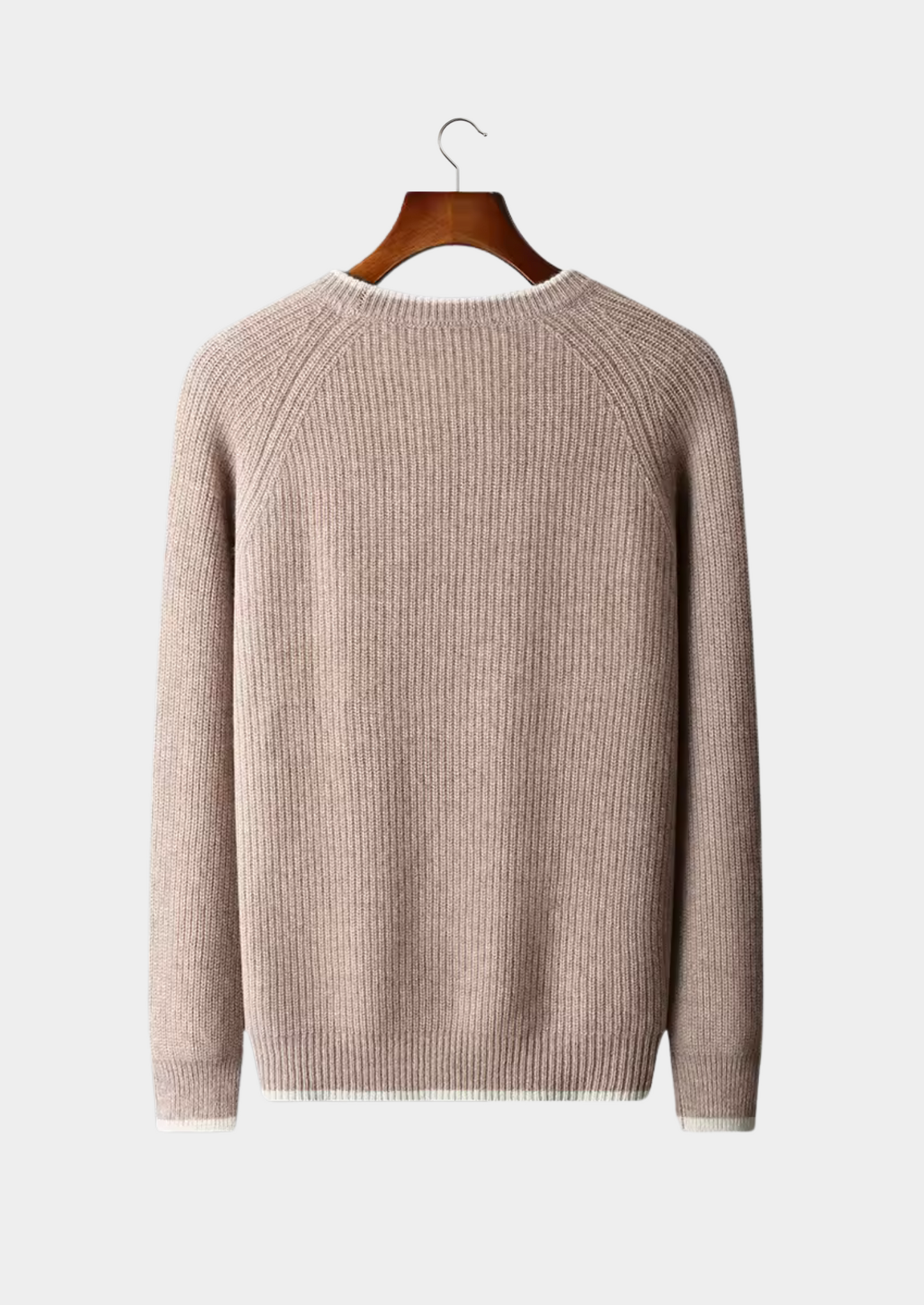 Men's Extra-Fine Merino Wool Two-Tone Crewneck Sweater – ASCENDARY®