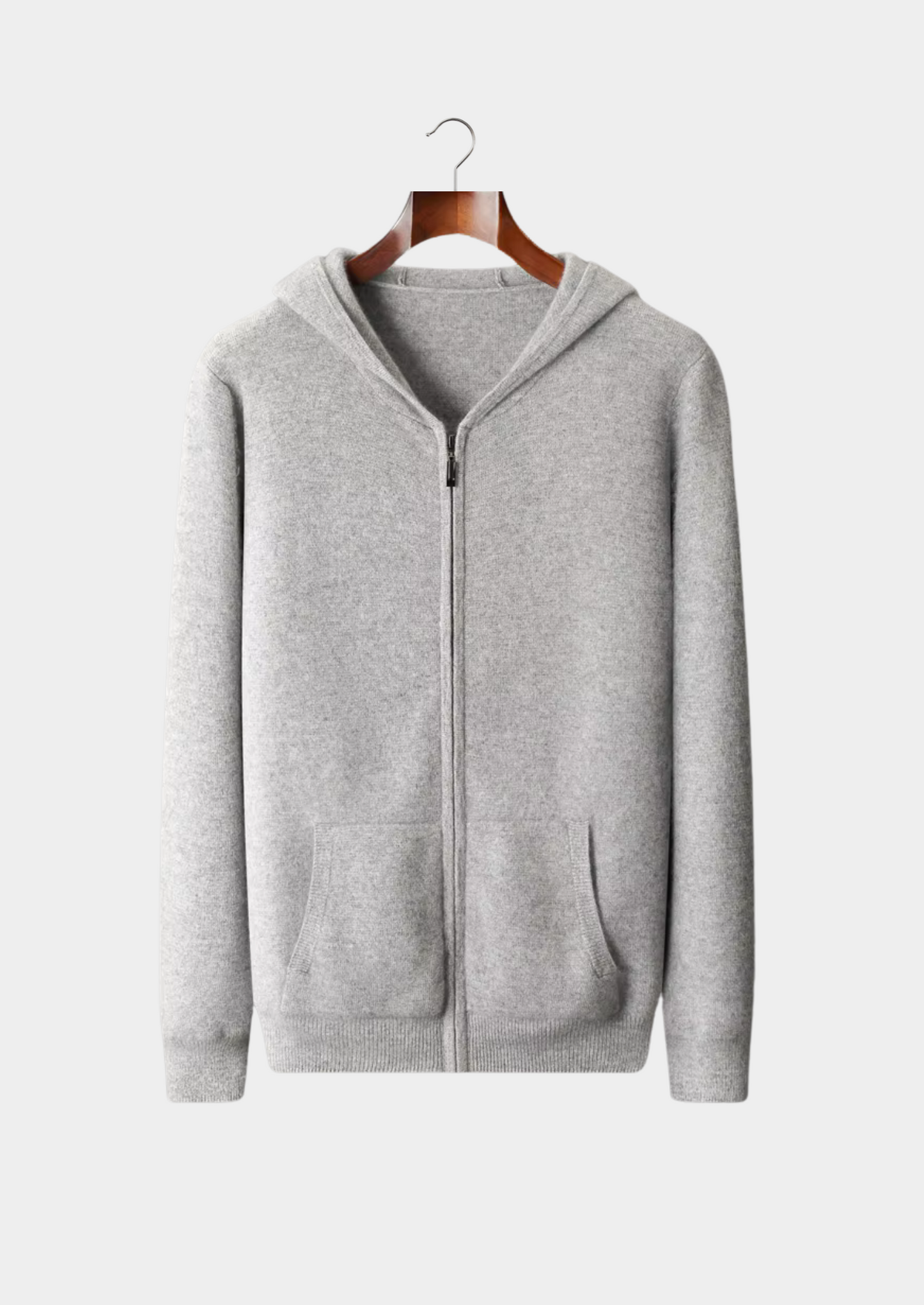 Men's Extra-Fine Merino Wool Zip-Up Hoodie – Slim Fit – ASCENDARY®