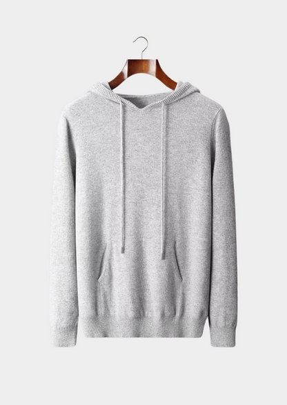 Men's Extra-Fine Merino Wool Leisure Hoodie – Light Gray – ASCENDARY®