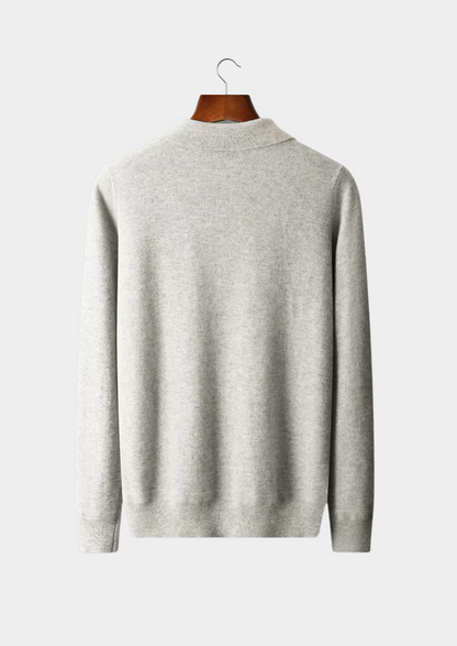Men's Extra-Fine Merino Wool Half-Zip Polo Sweater – ASCENDARY®