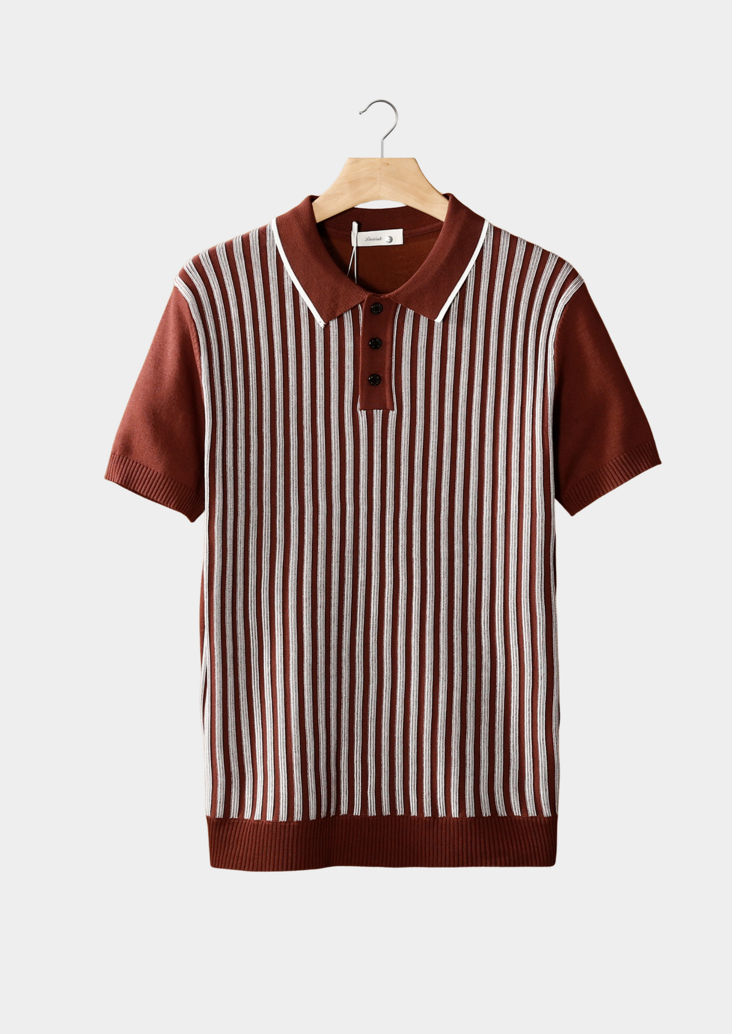 Vertical Striped Polo – Breathable | Skin-Gentle | ASCENDARY®