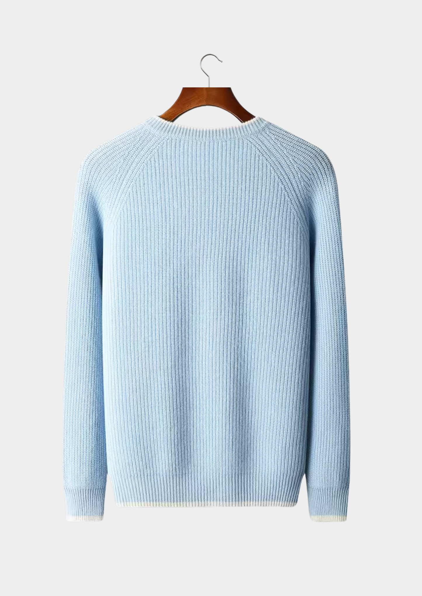 Men's Extra-Fine Merino Wool Two-Tone Crewneck Sweater – ASCENDARY®