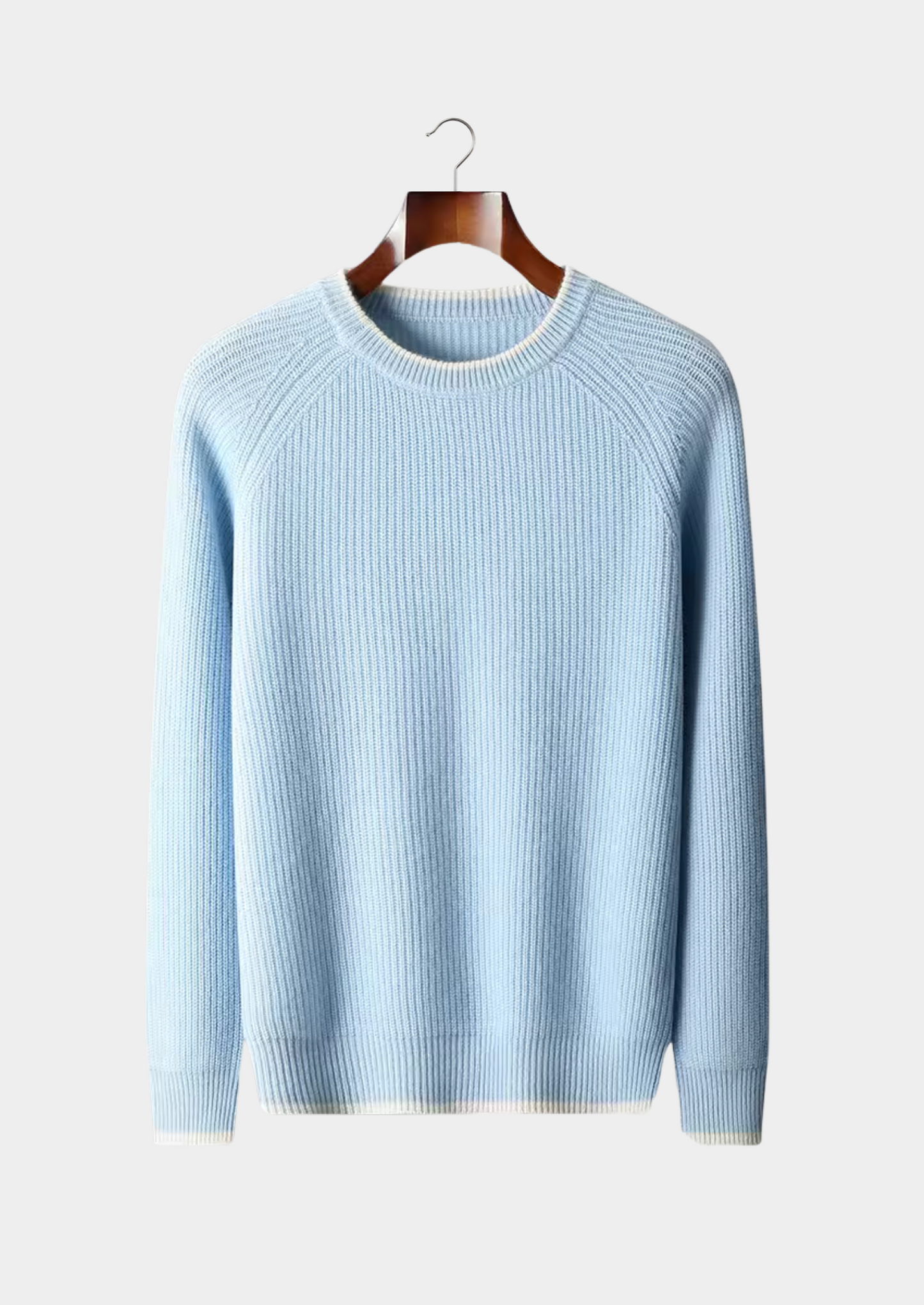 Men's Extra-Fine Merino Wool Two-Tone Crewneck Sweater – ASCENDARY®