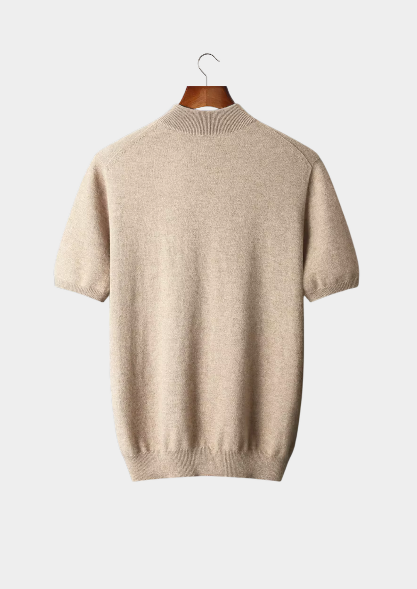 Men's 100% Cashmere Mock Neck T-Shirt – Luxury Knitwear – ASCENDARY®