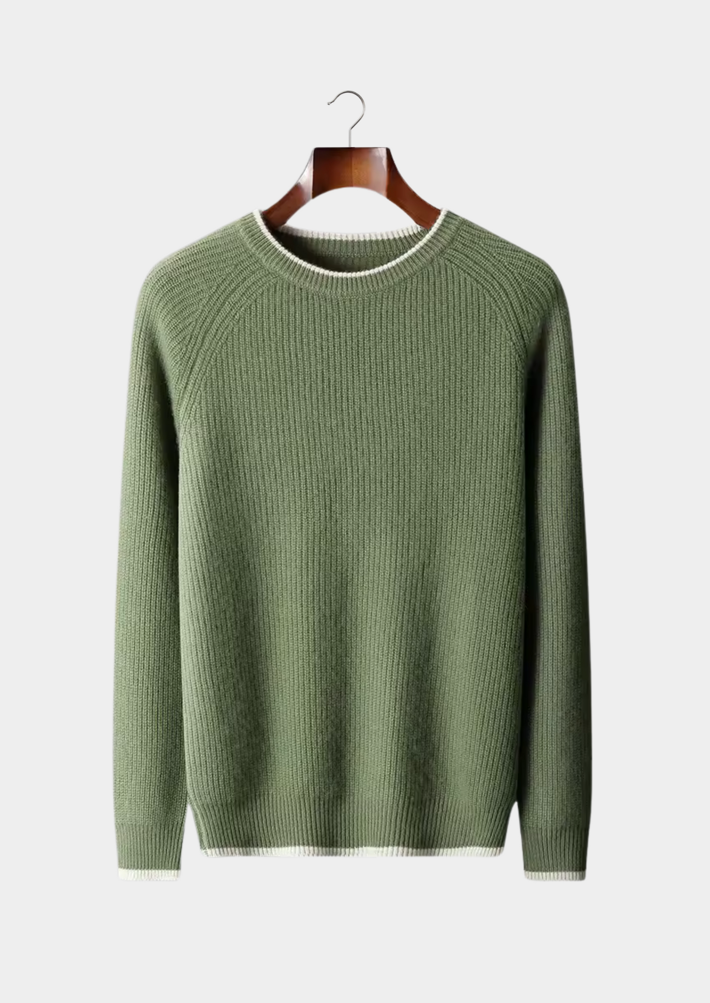 Men's Extra-Fine Merino Wool Two-Tone Crewneck Sweater – ASCENDARY®