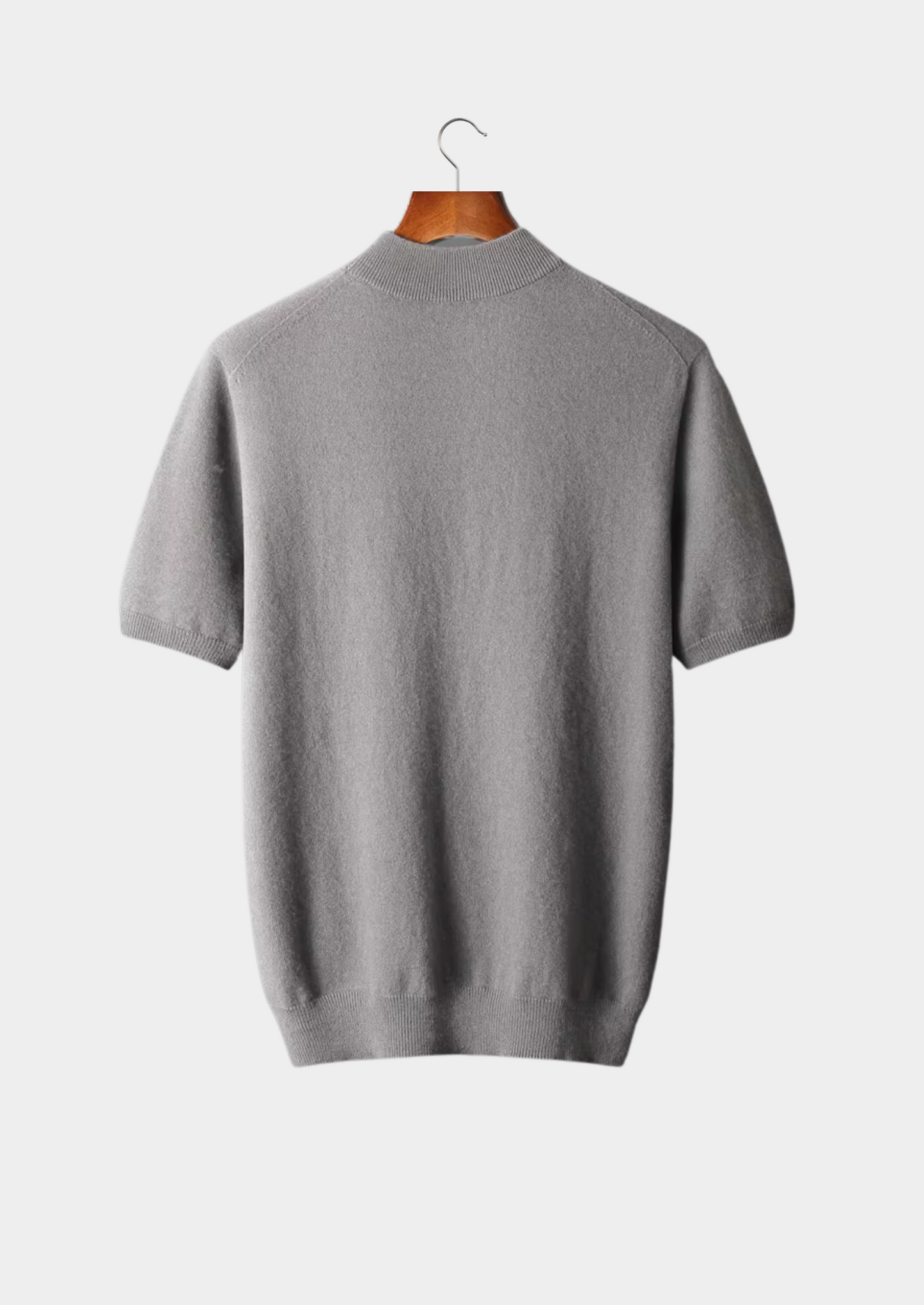 Men's 100% Cashmere Mock Neck T-Shirt – Luxury Knitwear – ASCENDARY®