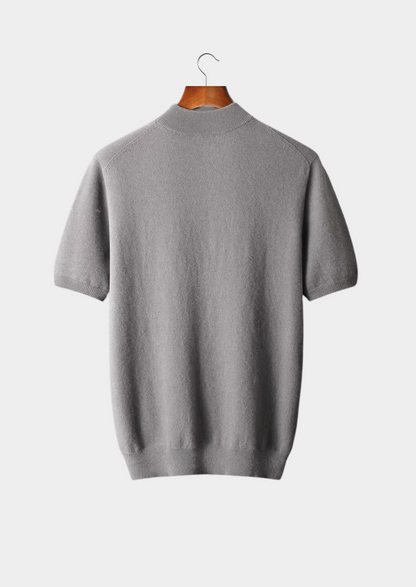 Men's 100% Cashmere Mock Neck T-Shirt – Luxury Knitwear – ASCENDARY®