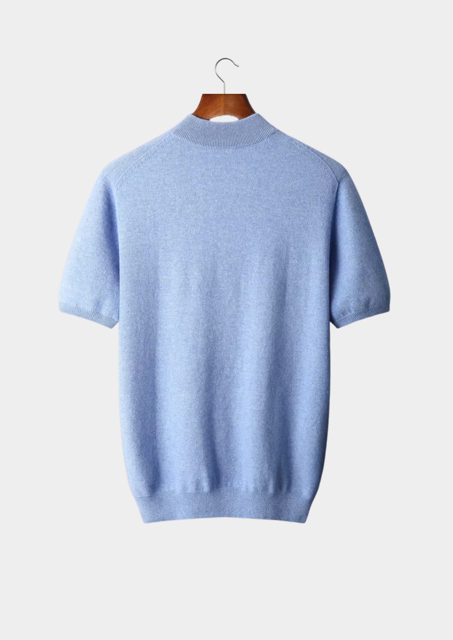 Men's 100% Cashmere Mock Neck T-Shirt – Luxury Knitwear – ASCENDARY®