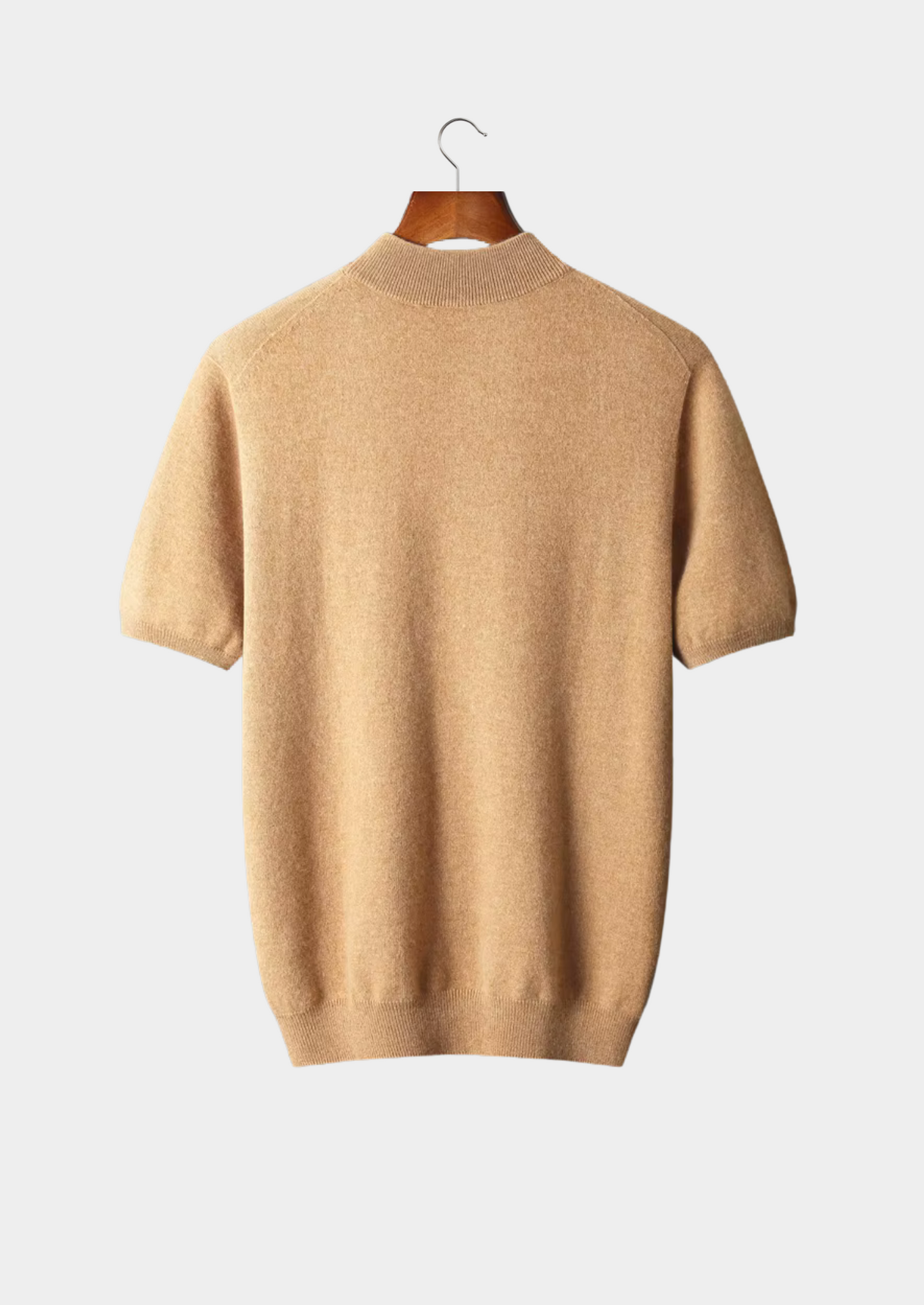 Men's 100% Cashmere Mock Neck T-Shirt – Luxury Knitwear – ASCENDARY®