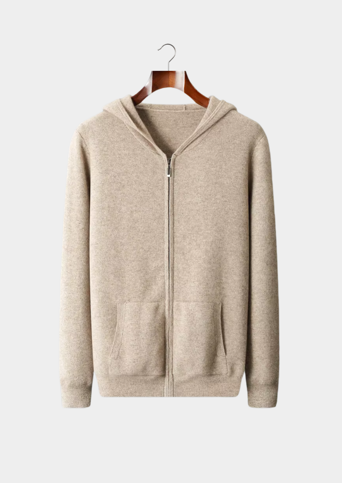 Men's Extra-Fine Merino Wool Zip-Up Hoodie – Slim Fit – ASCENDARY®
