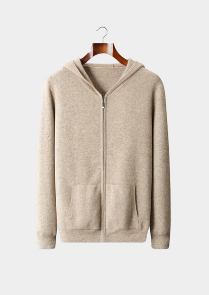 Men's Extra-Fine Merino Wool Zip-Up Hoodie – Slim Fit – ASCENDARY®