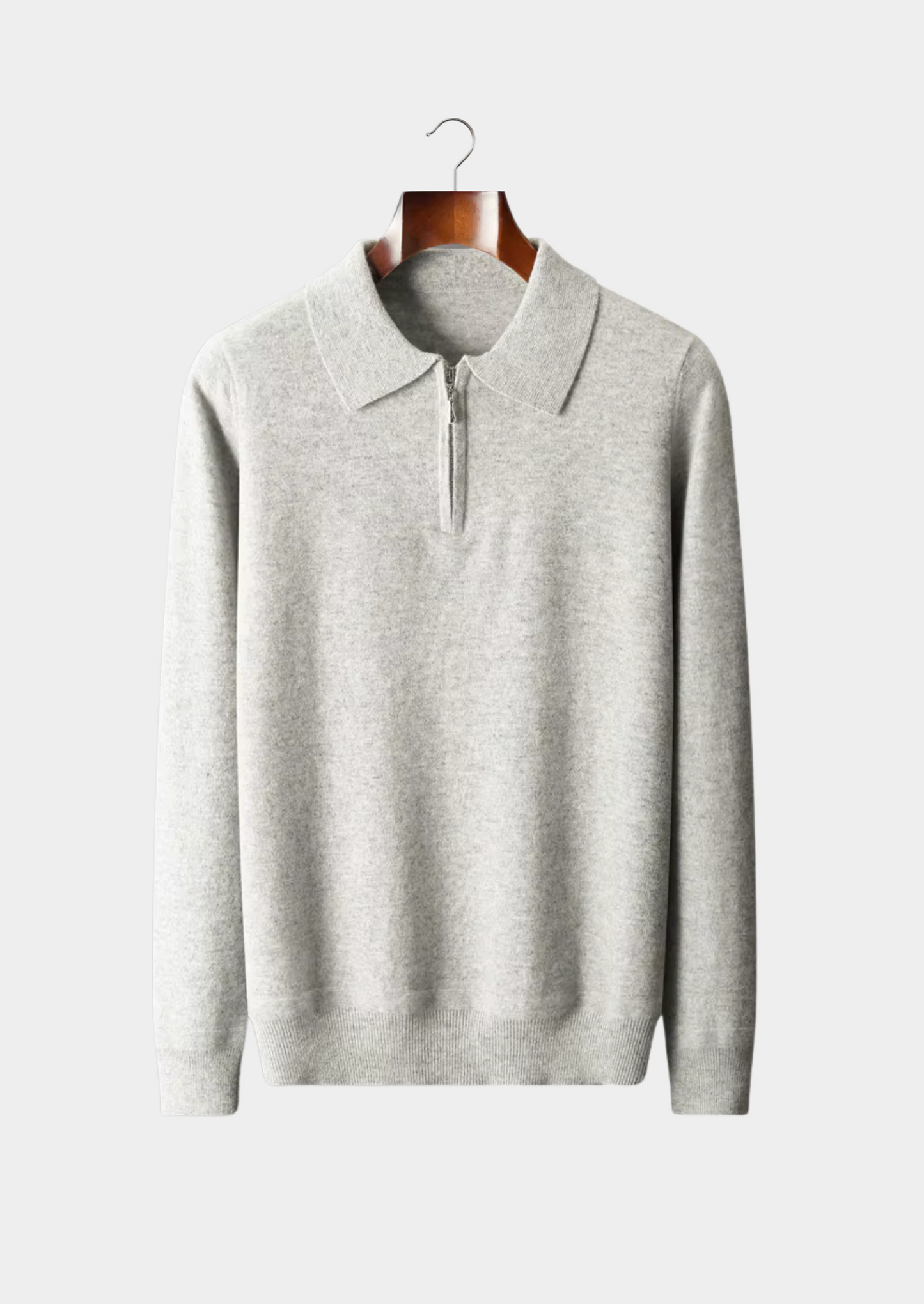 Men's Extra-Fine Merino Wool Half-Zip Polo Sweater – ASCENDARY®